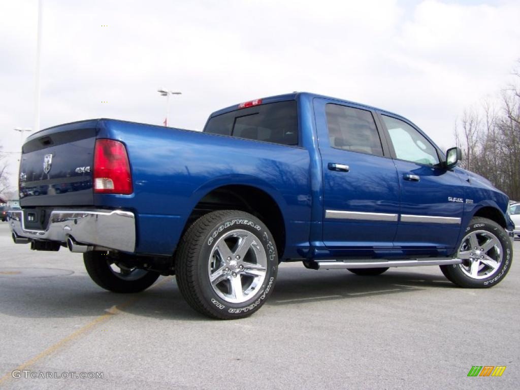 2010 Ram 1500 Big Horn Crew Cab 4x4 - Deep Water Blue Pearl / Dark Slate/Medium Graystone photo #7