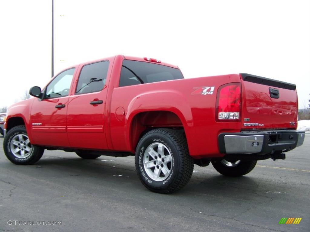 2010 Sierra 1500 SLE Crew Cab 4x4 - Fire Red / Ebony photo #4