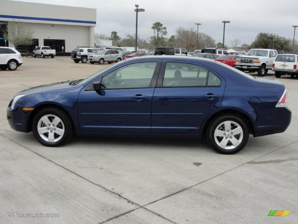 2006 Fusion SE V6 - Dark Blue Pearl Metallic / Camel photo #6