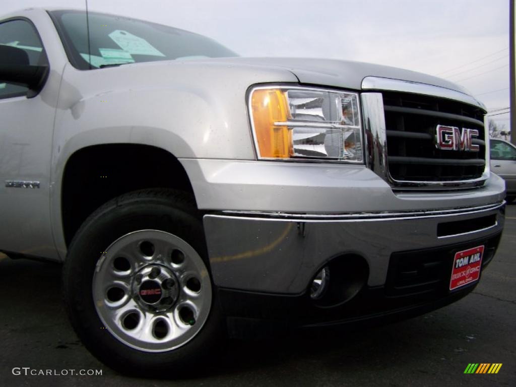 2010 Sierra 1500 Regular Cab - Pure Silver Metallic / Dark Titanium photo #2