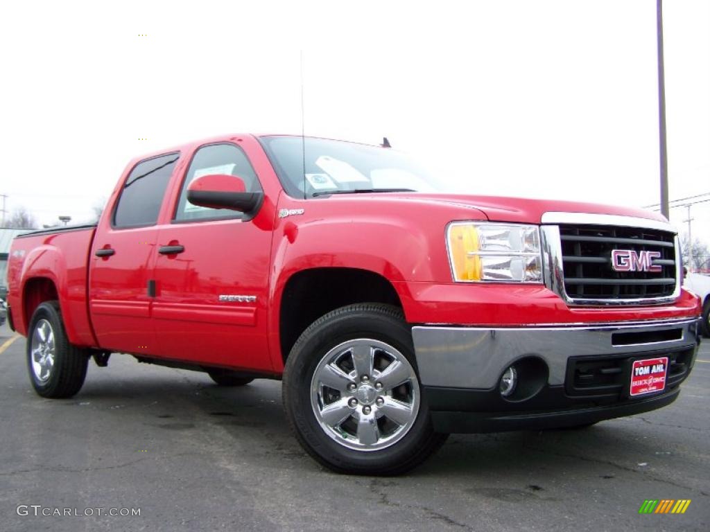 2010 Sierra 1500 Hybrid Crew Cab 4x4 - Fire Red / Dark Titanium/Light Titanium photo #1
