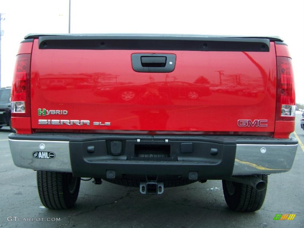 2010 Sierra 1500 Hybrid Crew Cab 4x4 - Fire Red / Dark Titanium/Light Titanium photo #6