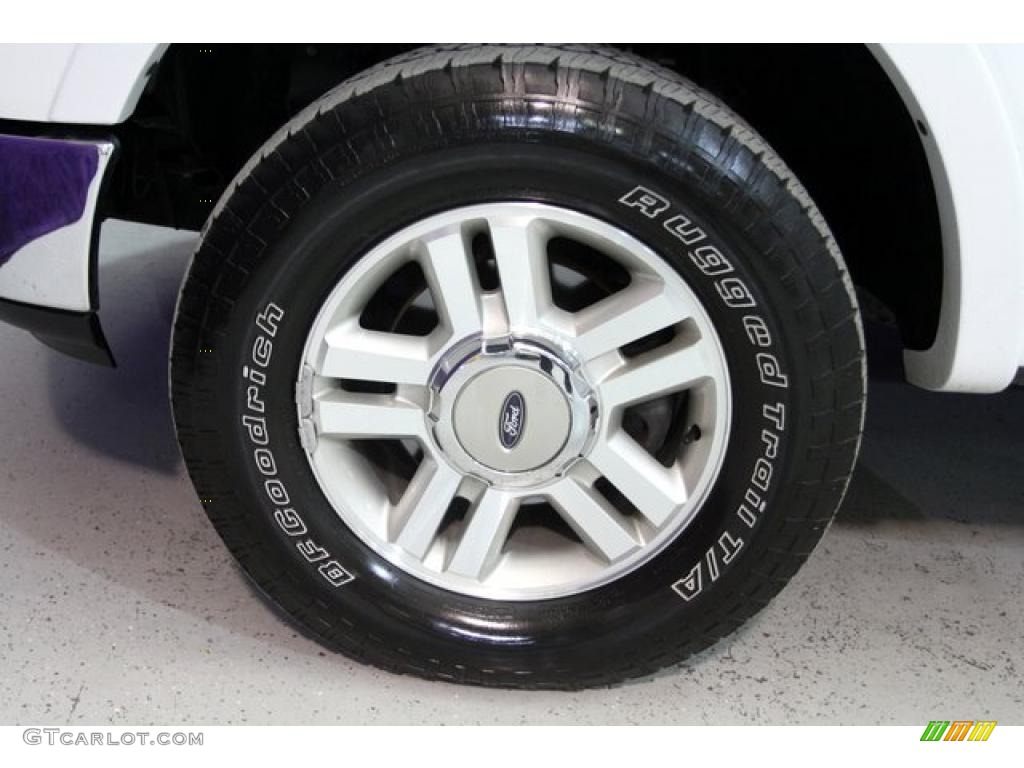 2004 F150 Lariat SuperCrew 4x4 - Oxford White / Tan photo #5
