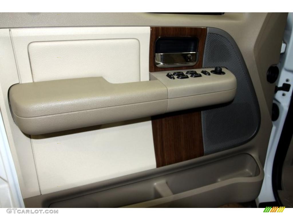 2004 F150 Lariat SuperCrew 4x4 - Oxford White / Tan photo #18