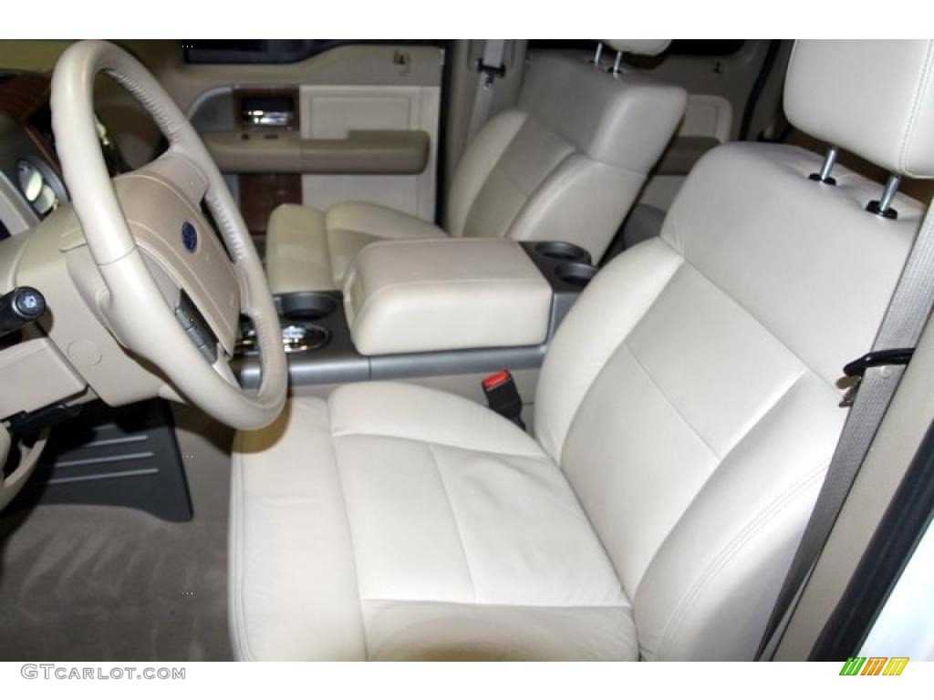 2004 F150 Lariat SuperCrew 4x4 - Oxford White / Tan photo #19
