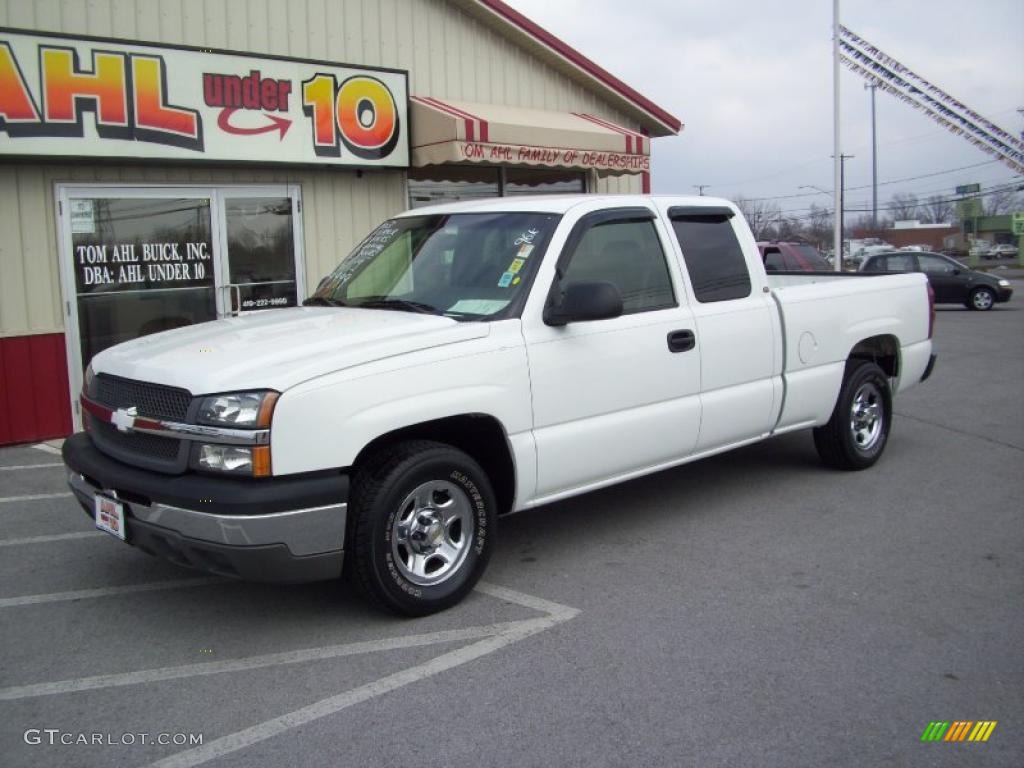 2003 Silverado 1500 Extended Cab - Summit White / Medium Gray photo #2