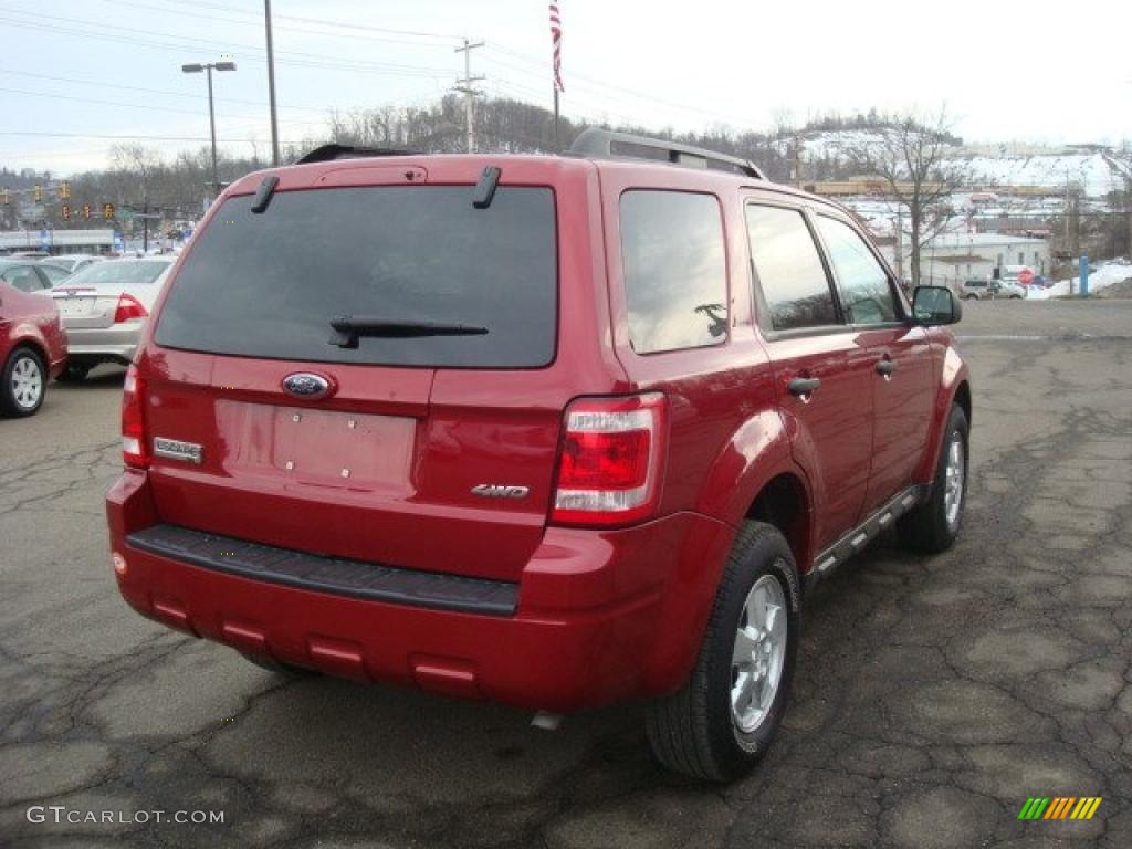 2009 Escape XLT V6 4WD - Sangria Red Metallic / Stone photo #4