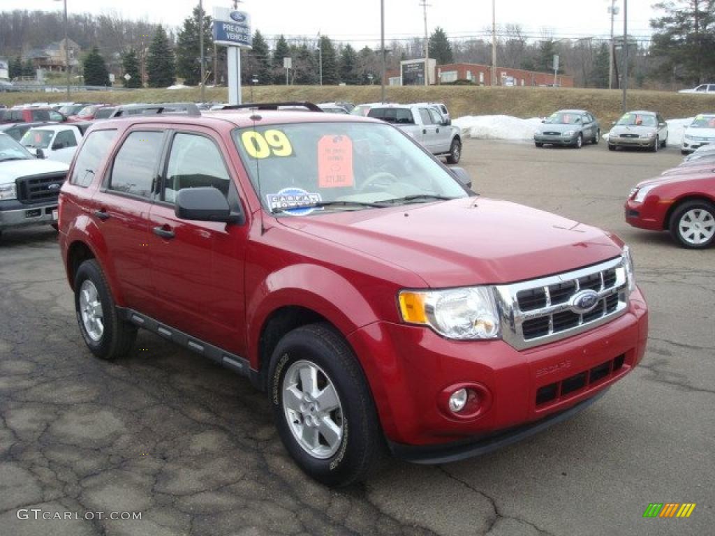 2009 Escape XLT V6 4WD - Sangria Red Metallic / Stone photo #6