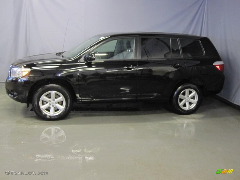 2009 Highlander V6 4WD - Black / Ash photo #2