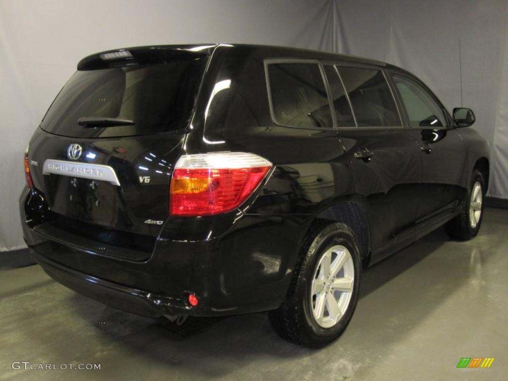 2009 Highlander V6 4WD - Black / Ash photo #3