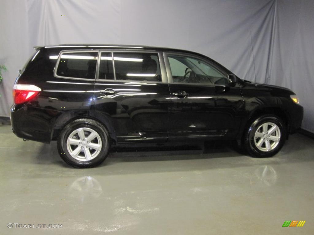 2009 Highlander V6 4WD - Black / Ash photo #4