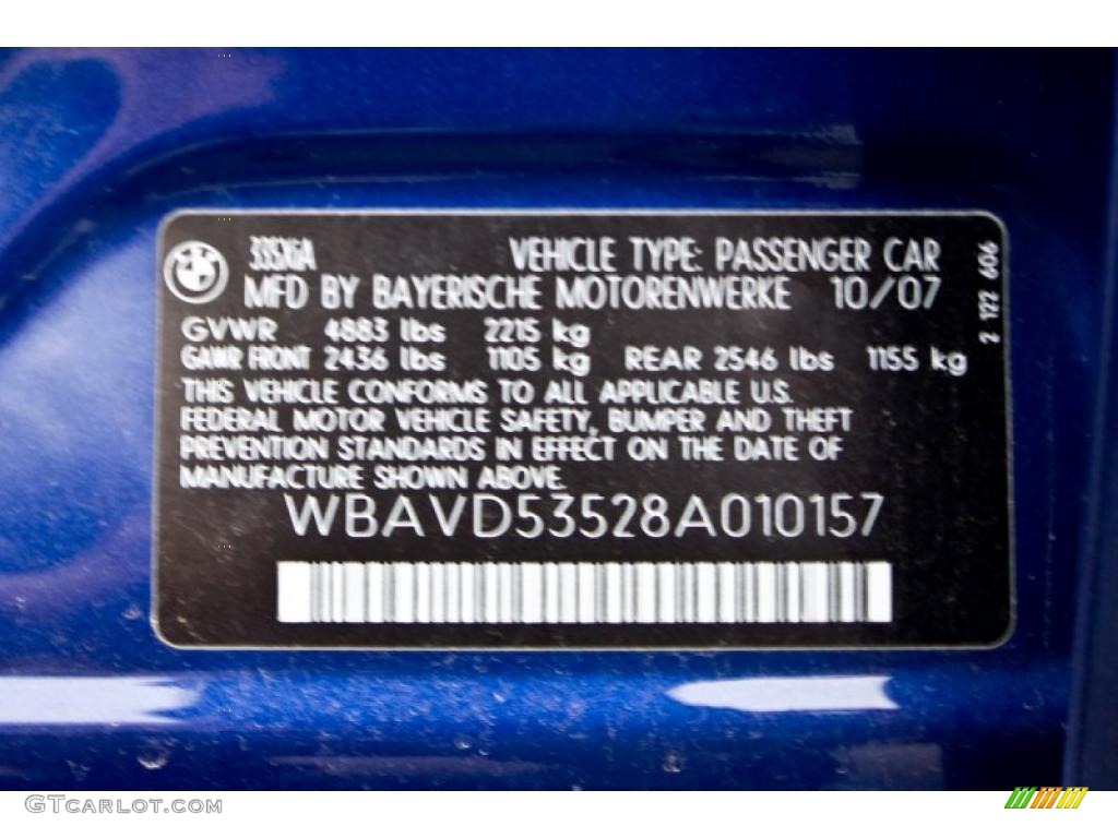 2008 3 Series 335xi Sedan - Montego Blue Metallic / Black photo #15