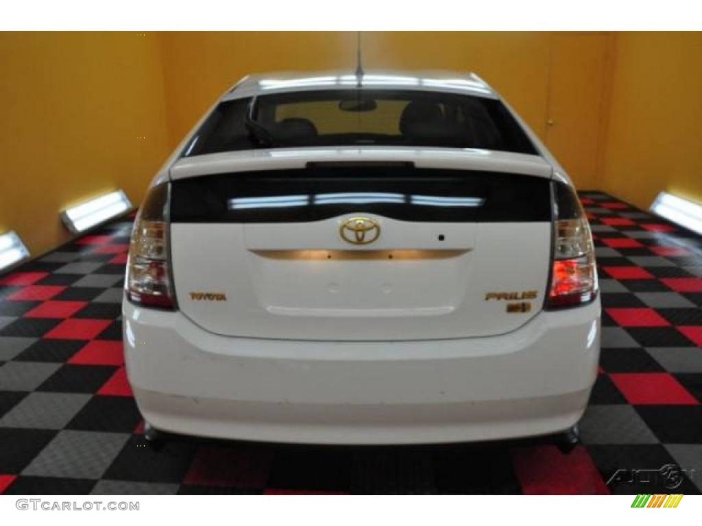 2005 Prius Hybrid - Super White / Gray/Burgundy photo #5