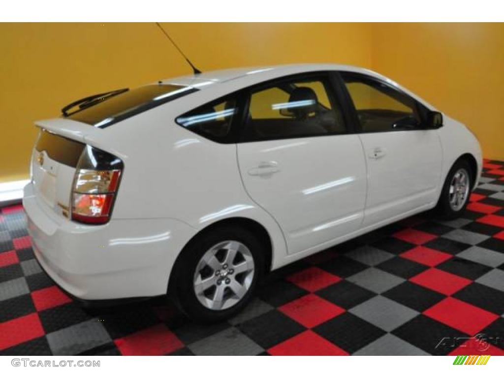 2005 Prius Hybrid - Super White / Gray/Burgundy photo #6