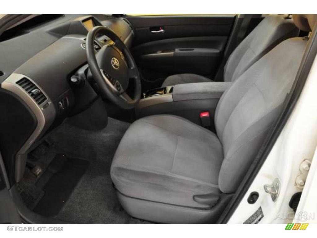 2005 Prius Hybrid - Super White / Gray/Burgundy photo #11