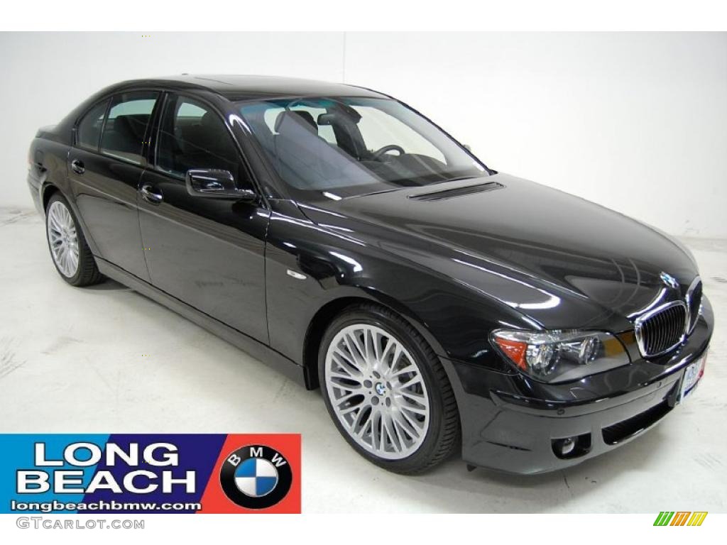 2008 7 Series 750i Sedan - Black Sapphire Metallic / Black photo #1