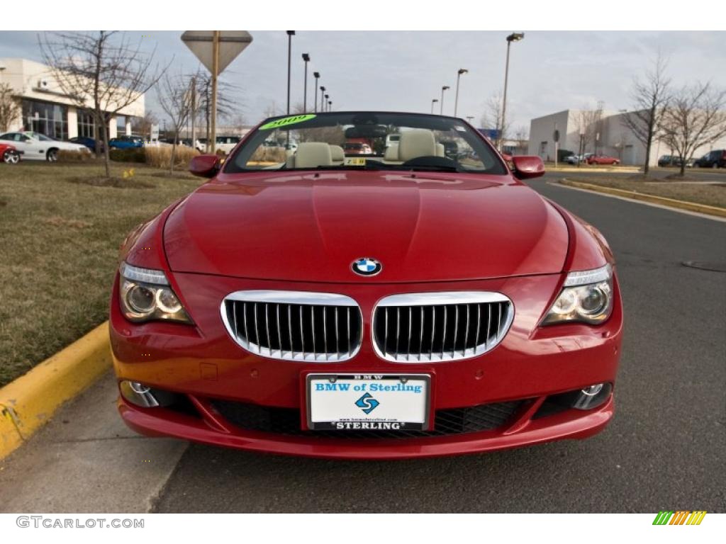 2009 6 Series 650i Convertible - Imola Red Metallic / Cream Beige Dakota Leather photo #1