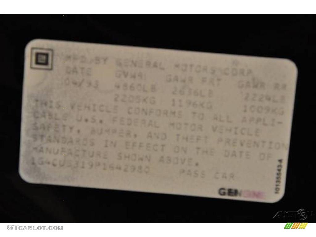 1993 Park Avenue Sedan - Black / Black photo #11