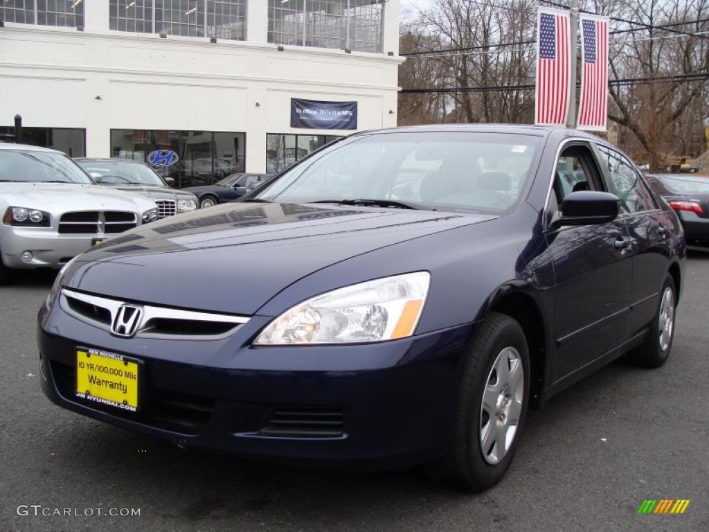 2007 Accord LX Sedan - Royal Blue Pearl / Gray photo #1