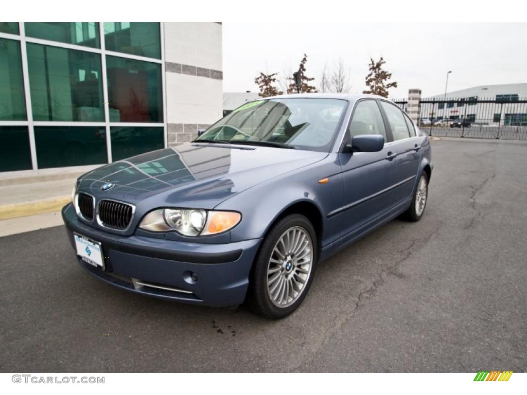 2003 3 Series 330xi Sedan - Steel Blue Metallic / Beige photo #2