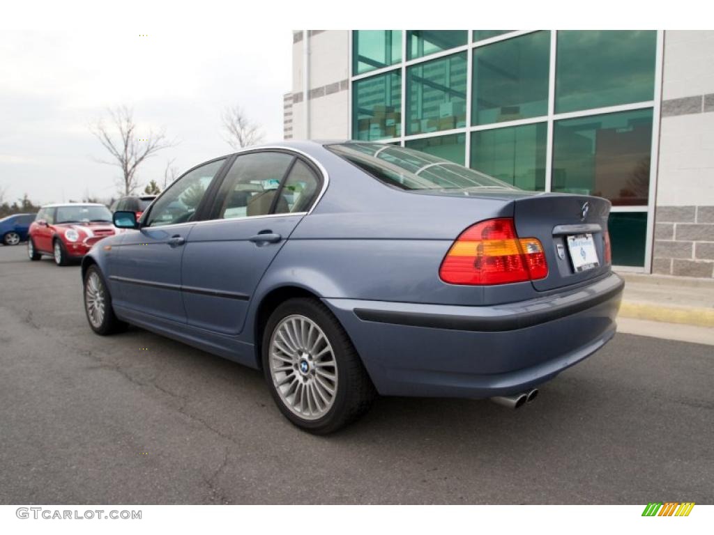 2003 3 Series 330xi Sedan - Steel Blue Metallic / Beige photo #4