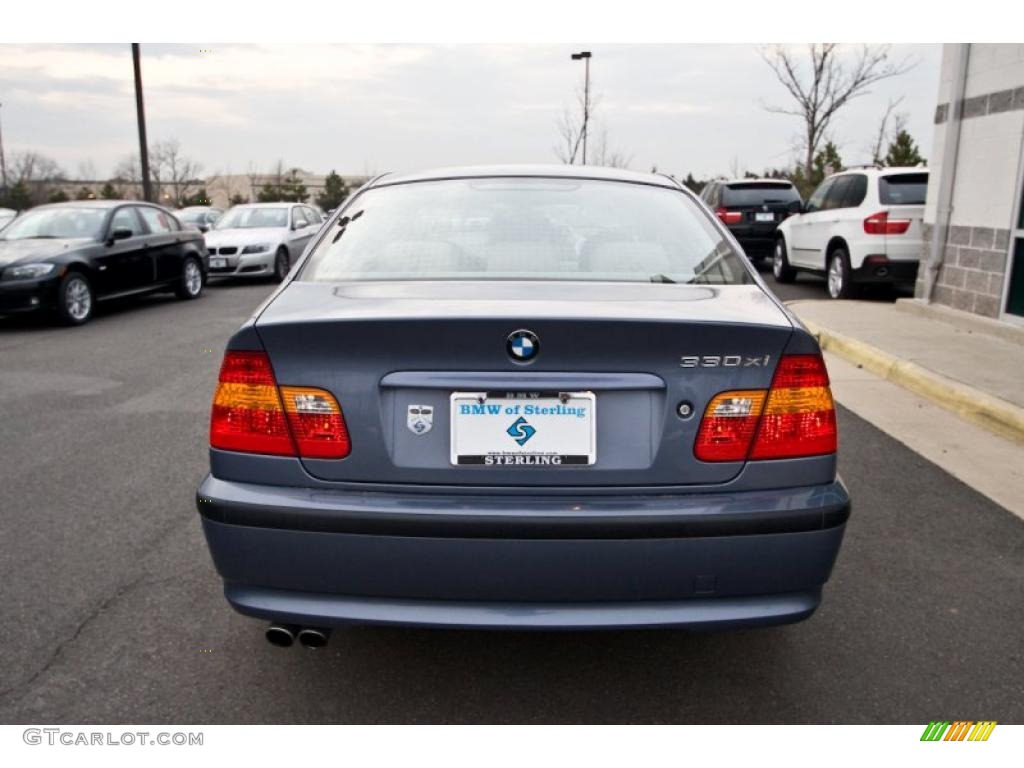 2003 3 Series 330xi Sedan - Steel Blue Metallic / Beige photo #5