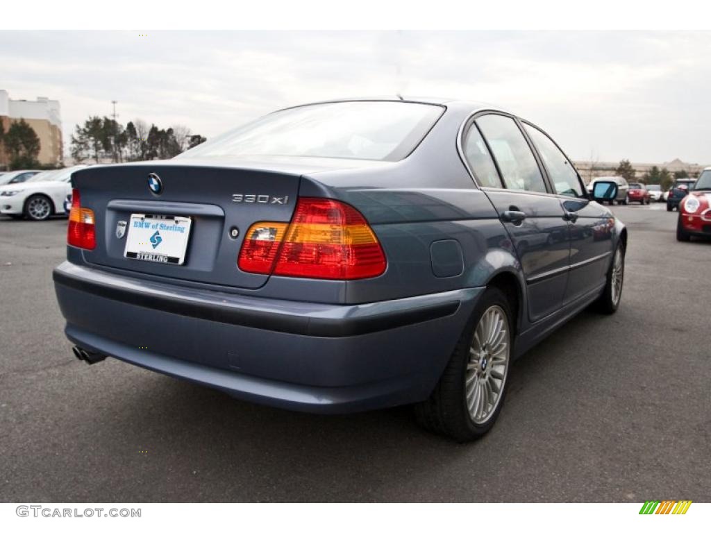 2003 3 Series 330xi Sedan - Steel Blue Metallic / Beige photo #6