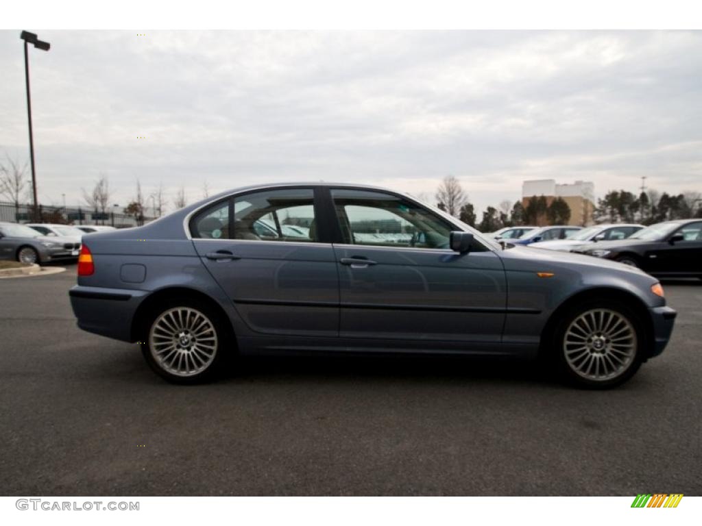 2003 3 Series 330xi Sedan - Steel Blue Metallic / Beige photo #7