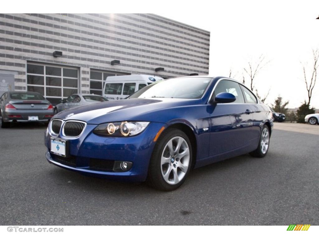 2007 3 Series 328xi Coupe - Montego Blue Metallic / Black photo #2