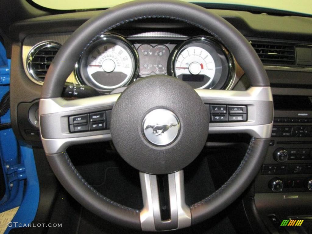 2010 Mustang GT Premium Coupe - Grabber Blue / Charcoal Black photo #16