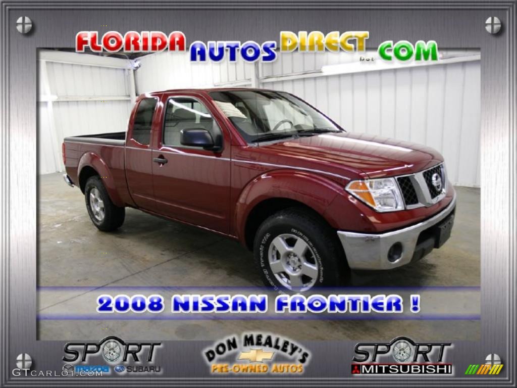 2008 Frontier SE V6 King Cab - Red Brawn / Steel photo #1