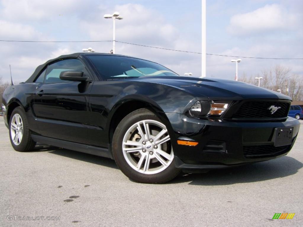 2010 Mustang V6 Convertible - Black / Charcoal Black photo #1