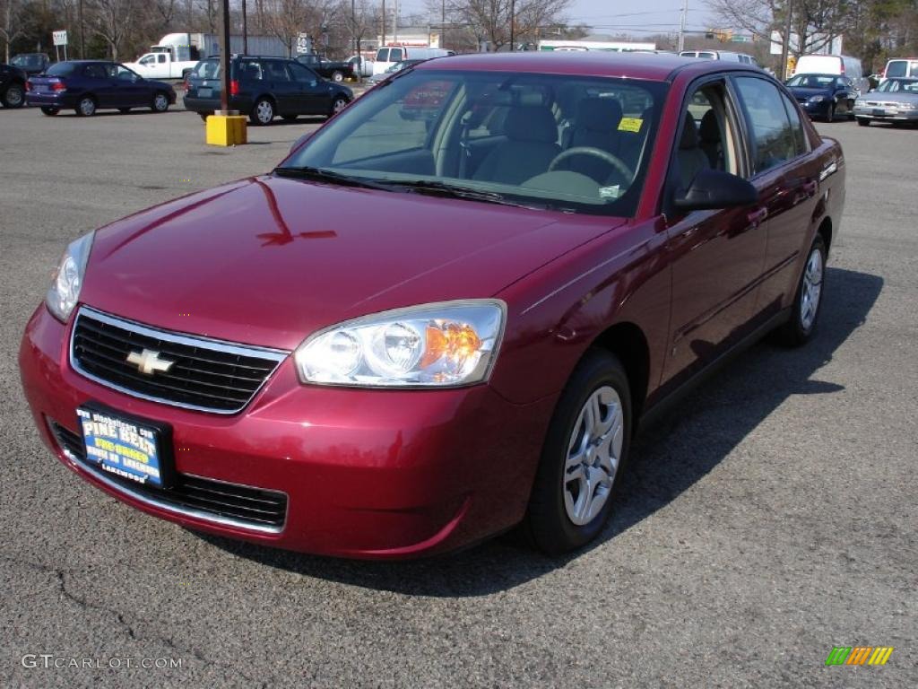 2006 Malibu LS Sedan - Sport Red Metallic / Titanium Gray photo #1