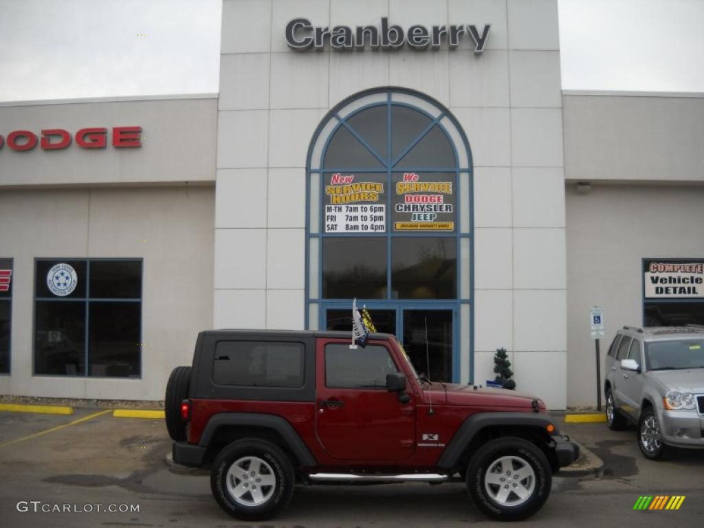 2009 Wrangler X 4x4 - Red Rock Crystal Pearl Coat / Dark Slate Gray/Medium Slate Gray photo #1