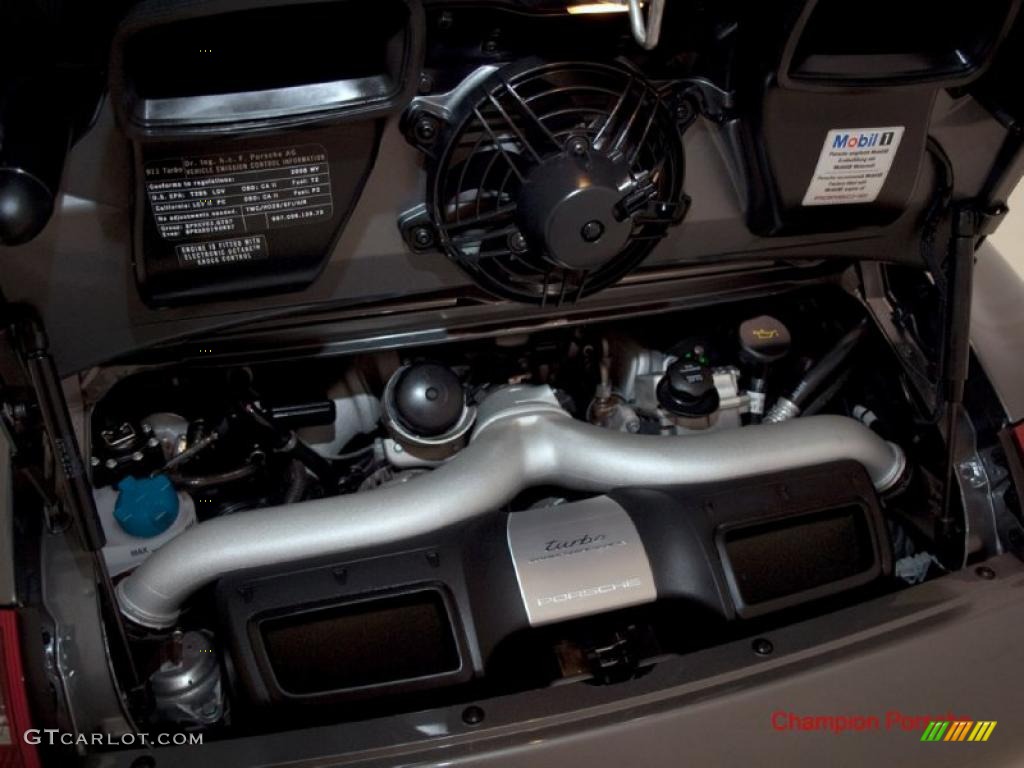 2008 911 Turbo Coupe - Meteor Grey Metallic / Black photo #17