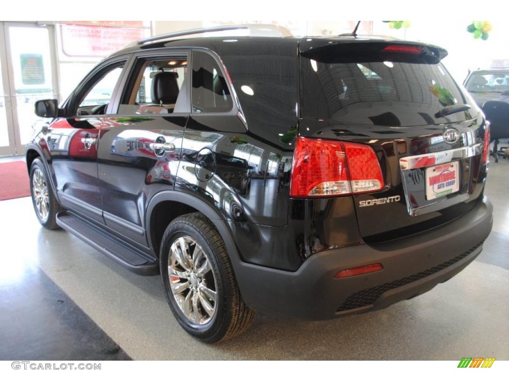 2011 Sorento EX AWD - Ebony Black / Black photo #5