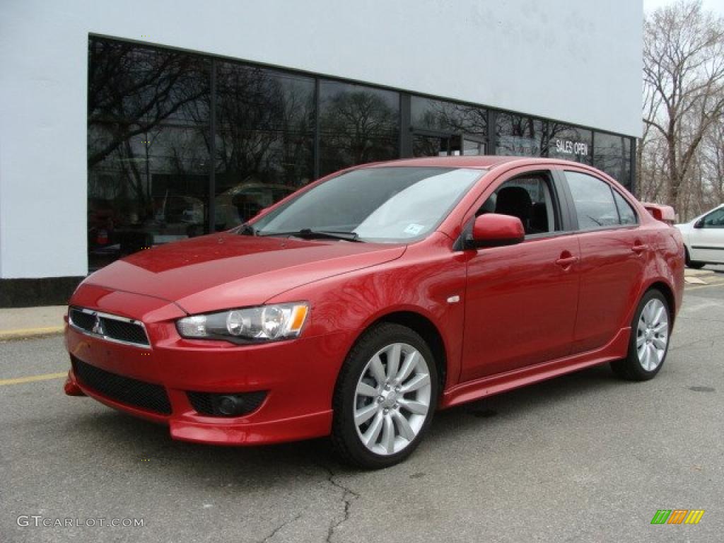 2009 Lancer GTS - Rally Red Pearl / Black photo #1