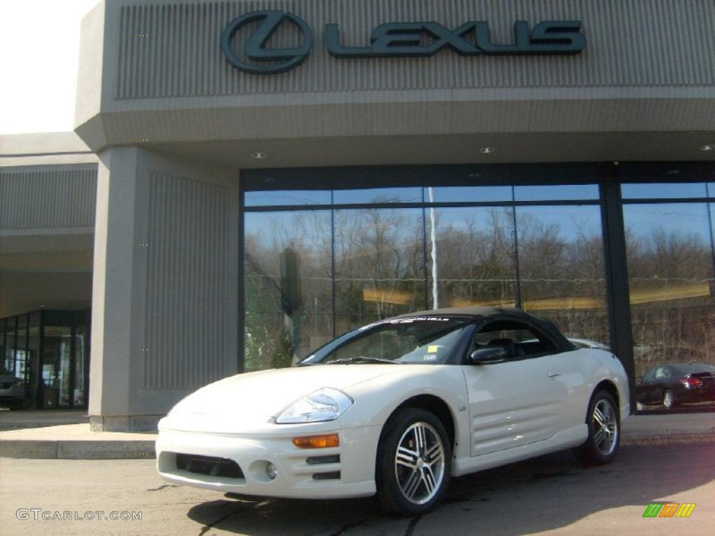 2003 Eclipse Spyder GTS - Dover White Pearl / Midnight photo #3