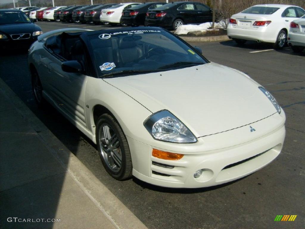2003 Eclipse Spyder GTS - Dover White Pearl / Midnight photo #8