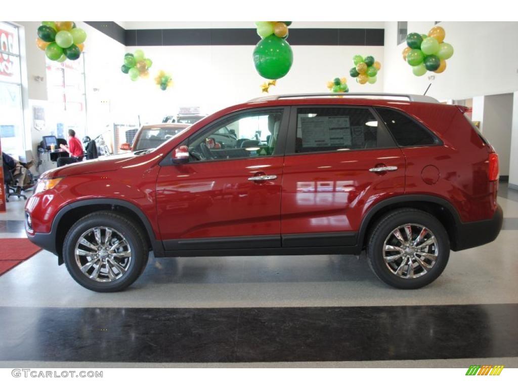 2011 Sorento EX - Spicy Red / Beige photo #4