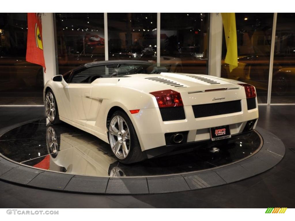 2007 Gallardo Spyder - Balloon White / Nero Perseus photo #4