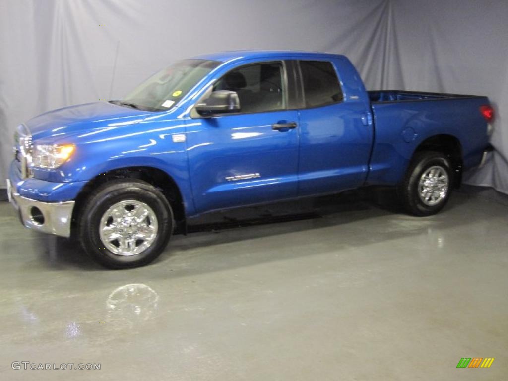 2007 Tundra SR5 Double Cab 4x4 - Blue Streak Metallic / Black photo #2