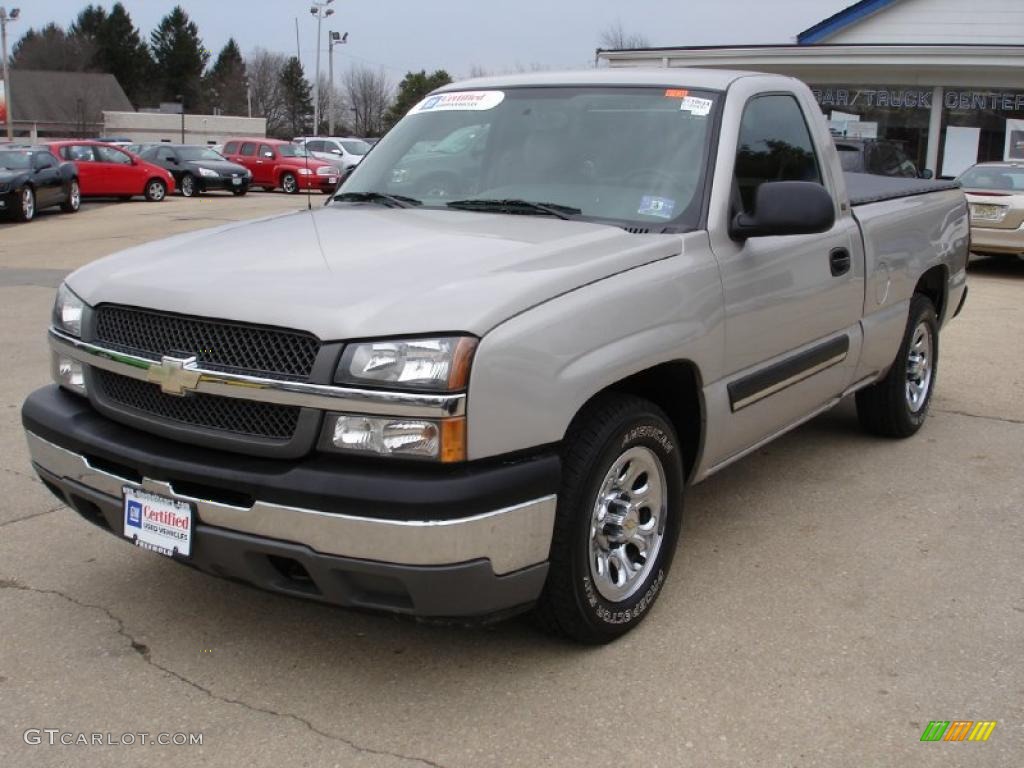 2005 Silverado 1500 Regular Cab - Silver Birch Metallic / Dark Charcoal photo #1