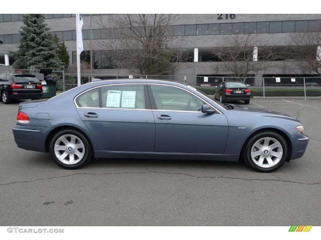 2008 7 Series 750Li Sedan - Michigan Blue Metallic / Cream Beige photo #1