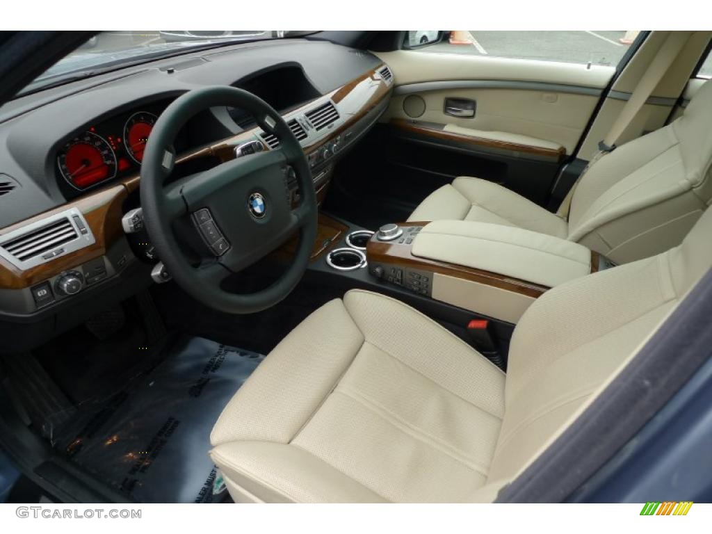 2008 7 Series 750Li Sedan - Michigan Blue Metallic / Cream Beige photo #6
