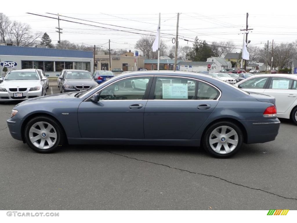 2008 7 Series 750Li Sedan - Michigan Blue Metallic / Cream Beige photo #12