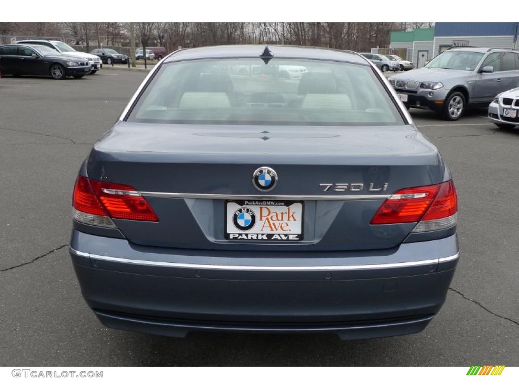 2008 7 Series 750Li Sedan - Michigan Blue Metallic / Cream Beige photo #15