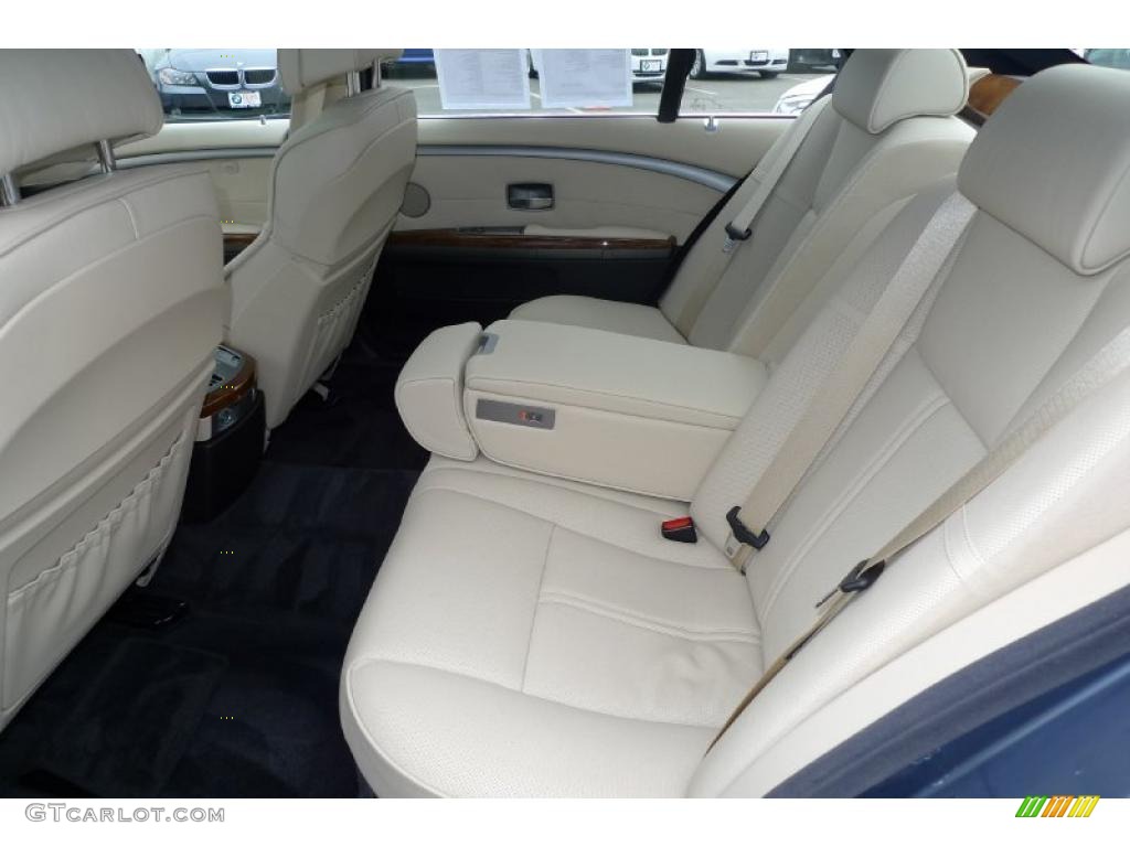 2008 7 Series 750Li Sedan - Michigan Blue Metallic / Cream Beige photo #31
