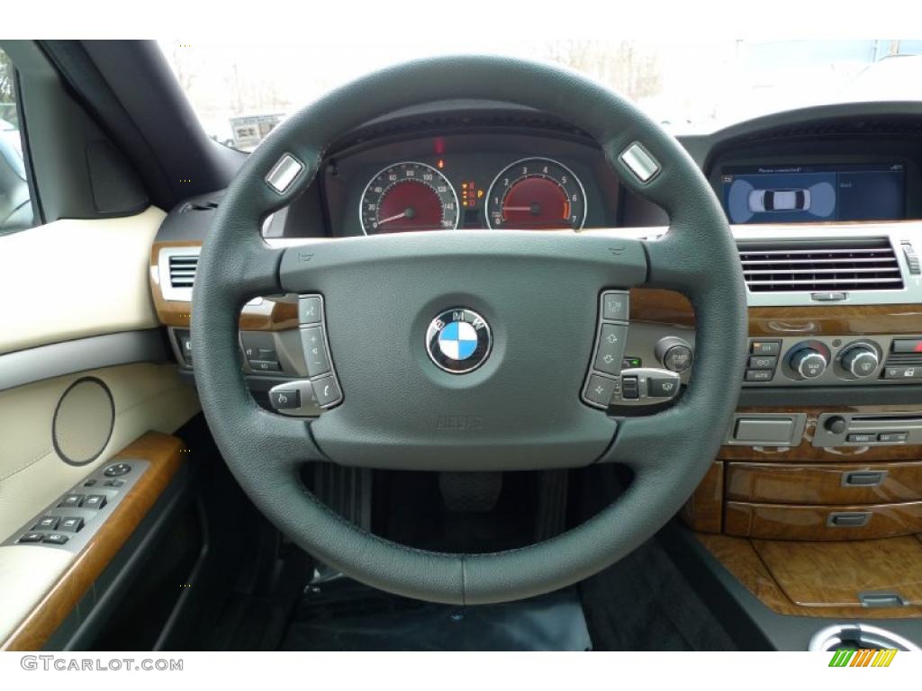 2008 7 Series 750Li Sedan - Michigan Blue Metallic / Cream Beige photo #37