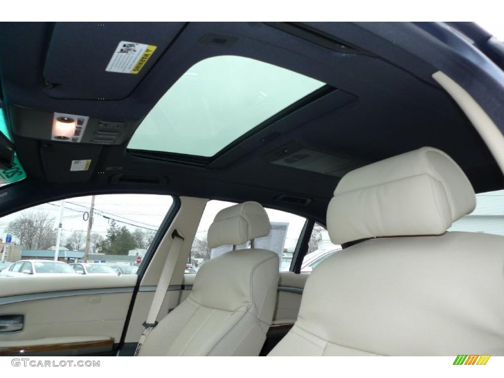 2008 7 Series 750Li Sedan - Michigan Blue Metallic / Cream Beige photo #49